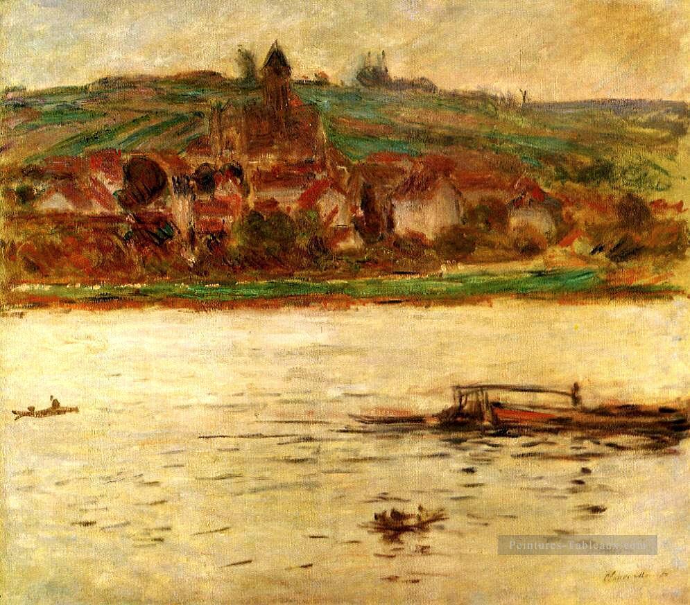 Péniche sur la Seine à Vertheuil Claude Monet Peintures à l'huile